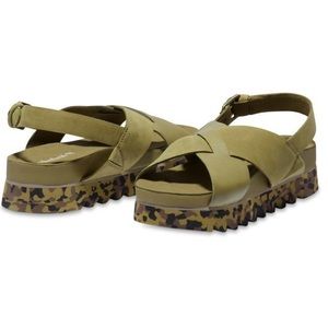 Timberland SANTA MONICA SUNRISE BACKSTRAP SANDALS Like New Olive Nubuck